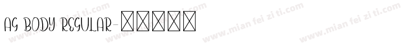 ag body regular字体转换